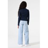 GARCIA - T-shirt - Blauw - Katoen - Ronde Hals, Lange Mouwen