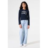 GARCIA - T-shirt - Blauw - Katoen - Ronde Hals, Lange Mouwen