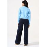 GARCIA - Trui - Blauw - Jacquard - Ronde Hals - Lange Mouwen