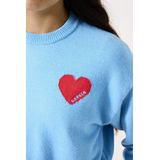 GARCIA - Trui - Blauw - Jacquard - Ronde Hals - Lange Mouwen