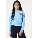 GARCIA - Trui - Blauw - Jacquard - Ronde Hals - Lange Mouwen