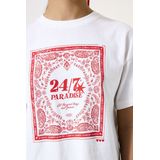 GARCIA - T-shirt - Wit - Katoen - Ronde Hals Korte Mouwen