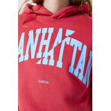 GARCIA - Meisjes Hoodie - Rood - Katoen/Polyester - Capuchon, Lange Mouwen