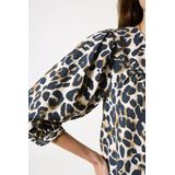 GARCIA - Overhemd - Bruin - Luipaardprint - 88% Viscose - 12% Polyamide