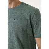 GARCIA - T-shirt - Groen - Katoen - Met Borstzakje