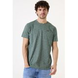 GARCIA - T-shirt - Groen - Katoen - Met Borstzakje