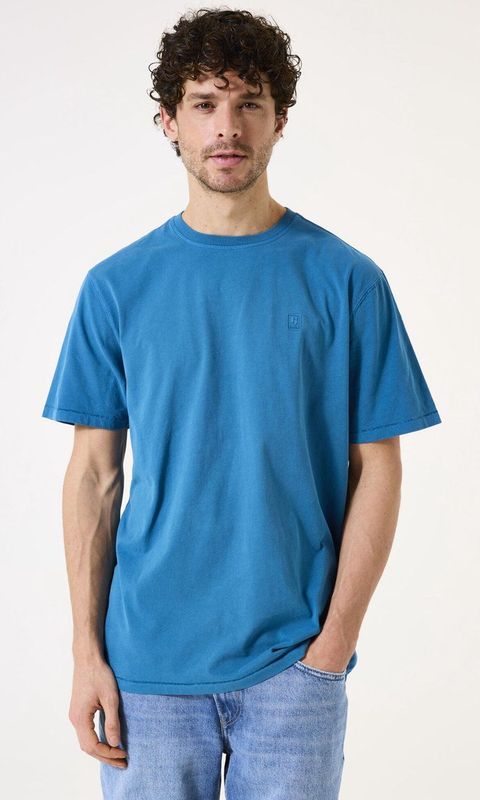 GARCIA - T-shirt - Blauw - 100% Katoen - Garcia Logo