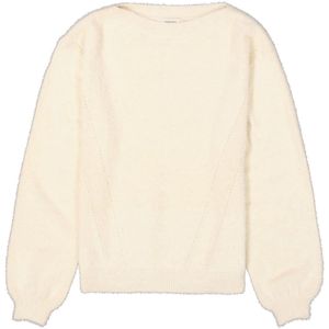 GARCIA - Gebreide Trui - Wit - Zachte Fluffy - Regular Fit