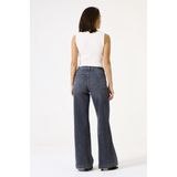 GARCIA - Gebreide Trui - Wit - Ribstof - Mouwloos - Slim Fit