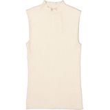 GARCIA - Gebreide Trui - Wit - Ribstof - Mouwloos - Slim Fit