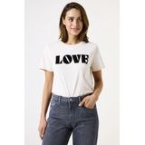 GARCIA - T-shirt - Wit - Katoen - Ronde Hals, Korte Mouwen, Relaxed Fit