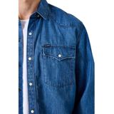 GARCIA - Overhemd - Blauw - Denim - Lange Mouwen