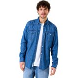 GARCIA - Overhemd - Blauw - Denim - Lange Mouwen