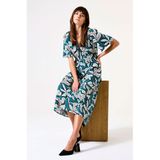 Garcia - G50280 - Jurk - Dierenprint - Korte Mouwen - Lange Lengte