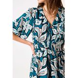 Garcia - G50280 - Jurk - Dierenprint - Korte Mouwen - Lange Lengte