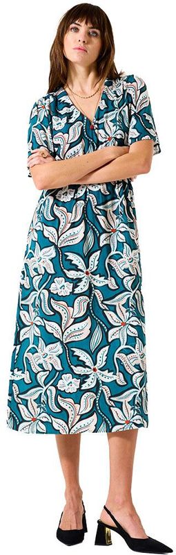 Garcia - G50280 - Jurk - Dierenprint - Korte Mouwen - Lange Lengte