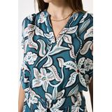 Garcia - Kraag - Bloemendessin - Korte Mouwen - Zachte Stof