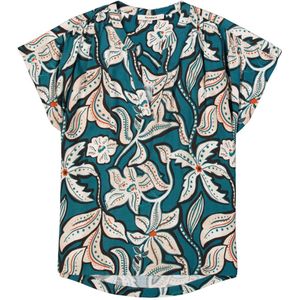 Garcia - Damesblouse - Blue Lagoon - 100% Viscose - Regular Fit