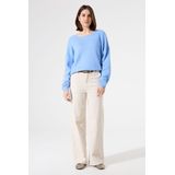 GARCIA - Gebreide Trui - Blauw - 68% Acryl, 25% Gerecycled Polyester, 5% Wol, 2% Elastaan