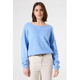 GARCIA - Gebreide Trui - Blauw - 68% Acryl, 25% Gerecycled Polyester, 5% Wol, 2% Elastaan
