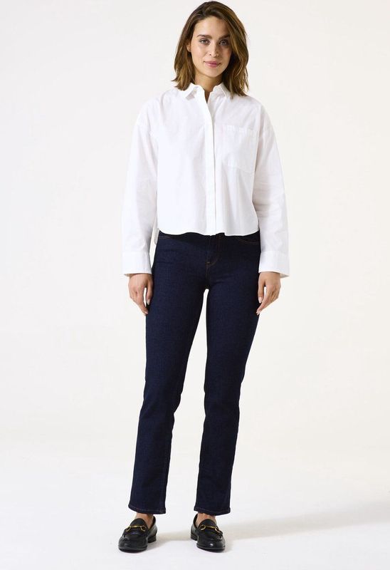 Celia - Straight Jeans - Blauw - 72% Katoen, 20% Gerecycled Katoen, 6% Polyester, 2% Elastaan