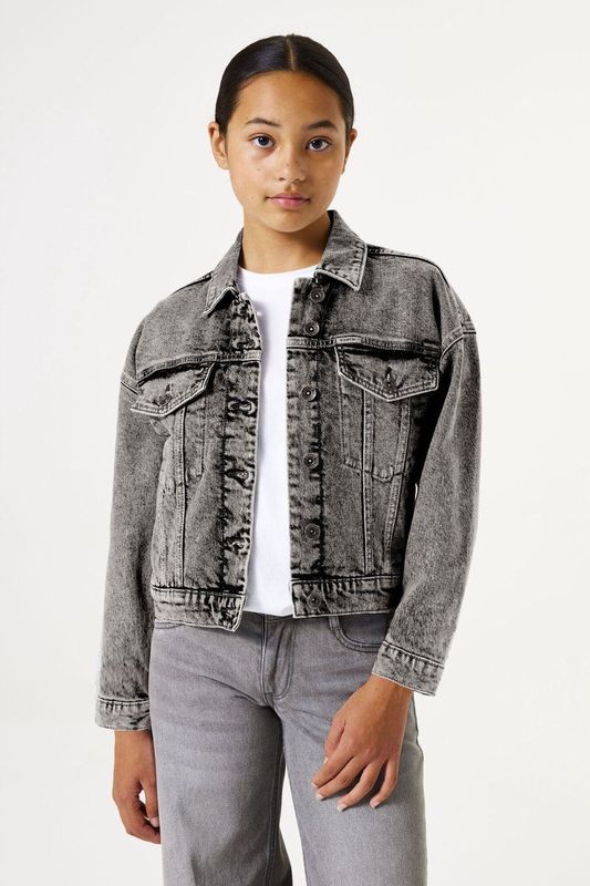 GARCIA - Emira 105 - Denim Jack - Grijs - Cropped - Relaxed Fit