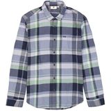 GARCIA - Overhemd - Blauw - Geruit Flanellen - Lange Mouwen - Regular Fit