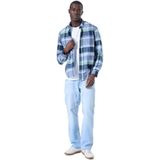 GARCIA - Overhemd - Blauw - Geruit Flanellen - Lange Mouwen - Regular Fit