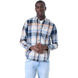 GARCIA - Overhemd - Bruin - Geruit Flanellen - Lange Mouwen - Regular Fit