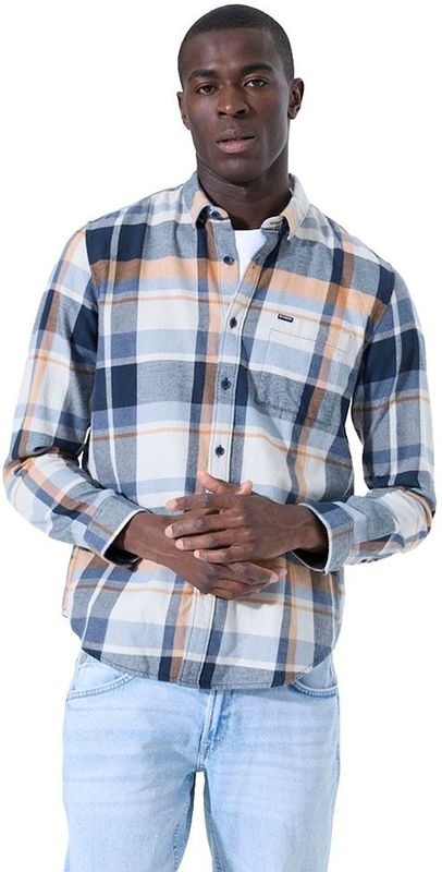 GARCIA - Overhemd - Bruin - Geruit Flanellen - Lange Mouwen - Regular Fit