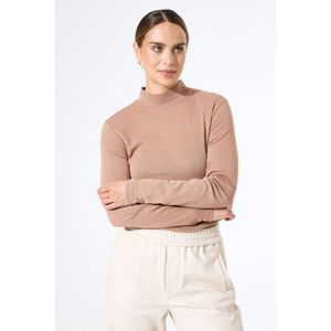 GARCIA - Longsleeve - Bruin - Effen T-shirt - Lange Mouw