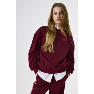 GARCIA - Tekst Print Sweater - Rood - Lange Mouw