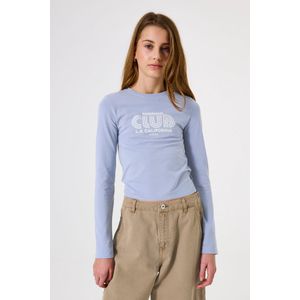 GARCIA - T-shirt - Blauw - Katoen - Ronde Hals, Lange Mouwen