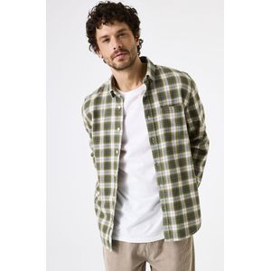 GARCIA - Effen Overhemd - Groen - Lange Mouw