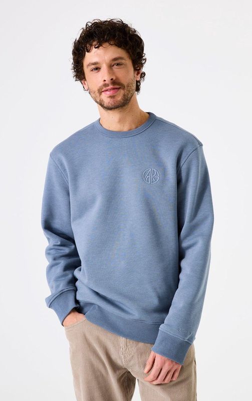 GARCIA - Effen Sweater - Blauw - Lange Mouw