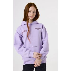 GARCIA - Tekst Print Sweater - Paars - Lange Mouw