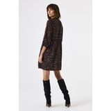 GARCIA - Jerseyjurk - Bruin - Relaxed Fit - Y-hals - Driekwart Mouwen