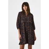 GARCIA - Jerseyjurk - Bruin - Relaxed Fit - Y-hals - Driekwart Mouwen