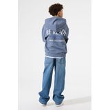 GARCIA - Tekst Print Sweater - Blauw - Lange Mouw