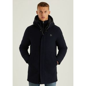 Jassen - Stellar Wool - Donkerblauw - Heren - Lange Parka