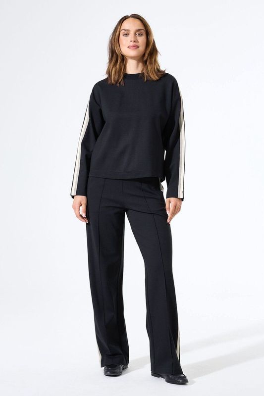 Garcia - GE50002 - Broek - Zwart - Elastische Tailleband - Steekzakken