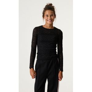 GARCIA Longsleeve - Zwart - Kant - Slim Fit