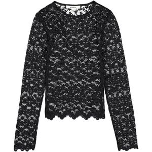 GARCIA - Longsleeve T-shirt - Zwart - Kant - Slim Fit