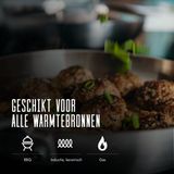 Skottsberg - Stainless Steel - Wokpan - Ø 28 cm - RVS - Inductie - Ovenbestendig