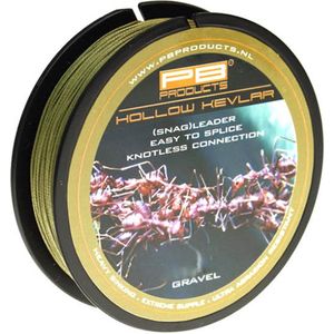 PB Products - Hollow Kevlar | Snag Leader | 80lb | Gravel | 50m - Gravel