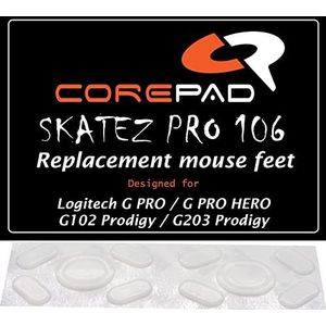 Corepad Skatez PRO 106 vervangende muisvoeten compatibel met Logitech G PRO Hero / G102 / G203 Prodigy