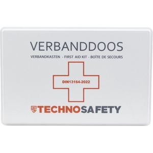 Technosafety - Autoverbanddoos - Rood - Kunststof - Wandhouder