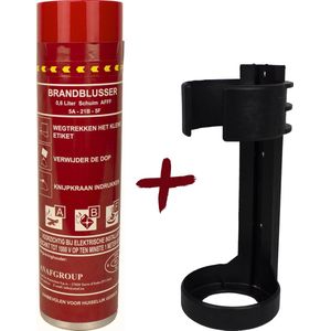Sprayblusser ABF inclusief houder – 600 ml – Compacte Schuimblusser – Spraybrandblusser – Makkelijk voor onderweg