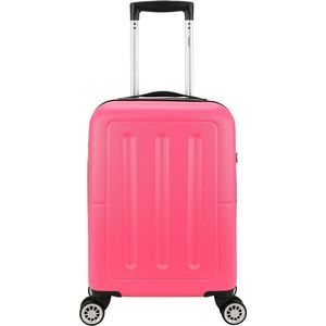 Decent Handbagage Harde Koffer / Trolley / Reiskoffer - 50 x 35 x 20 cm - NeonFix - Roze
