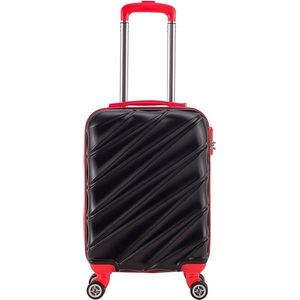 Decent Lumi Fix Handbagage Koffer - 55 cm - Black/Red